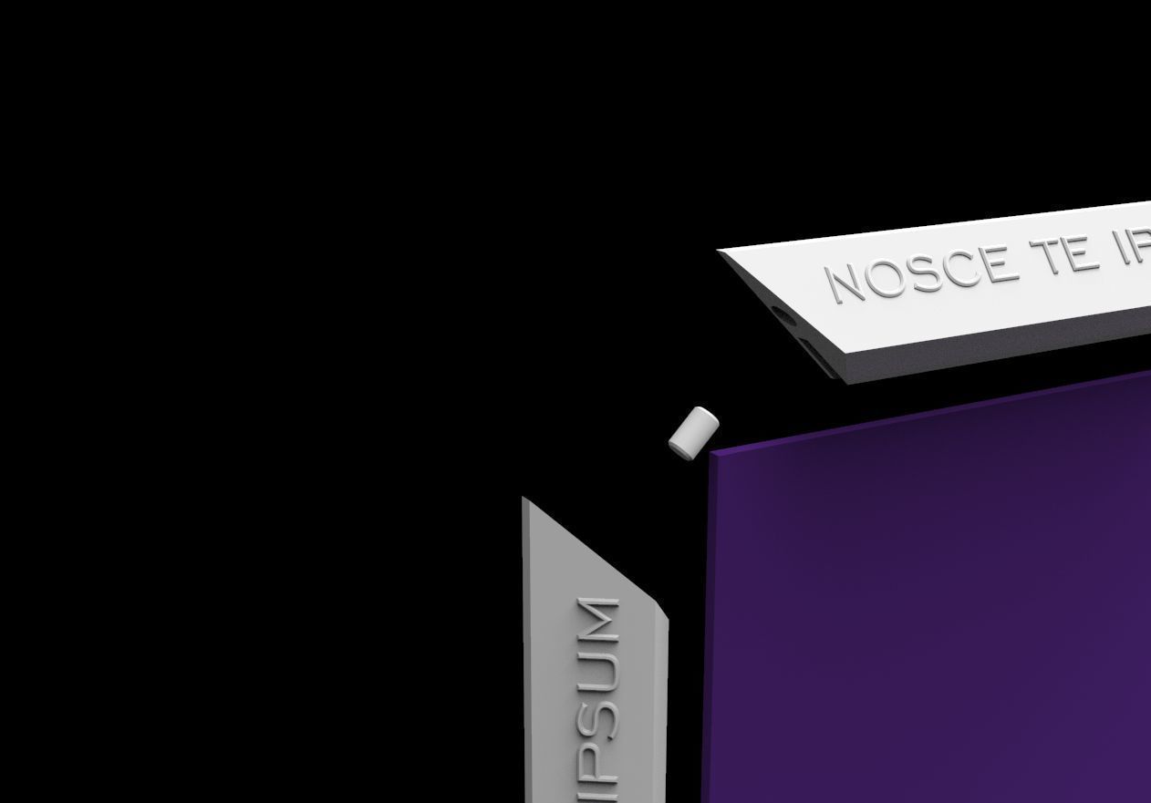 Mirror frame with inscription NOSCE TE IPSUM 3D print model_11