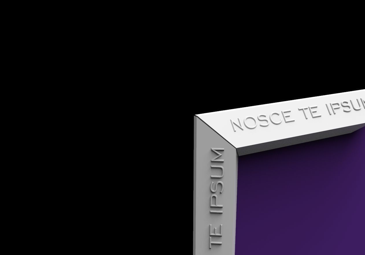 Mirror frame with inscription NOSCE TE IPSUM 3D print model_10