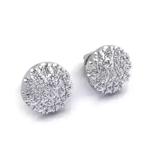 Round Stud Earring 3d Model Print 
