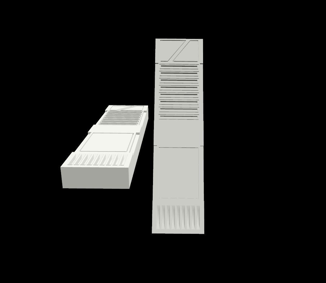 Low-Poly Sci-fi Column Pack Low-poly 3D model_10