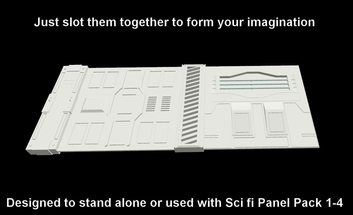 Low-Poly Sci-fi Column Pack Low-poly 3D model_1
