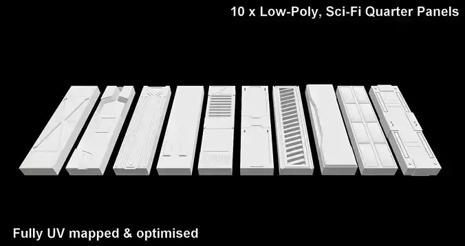 Low-Poly Sci-fi Column Pack Low-poly 3D model Low-Poly Sci-fi Column Pack Low-poly 3D model