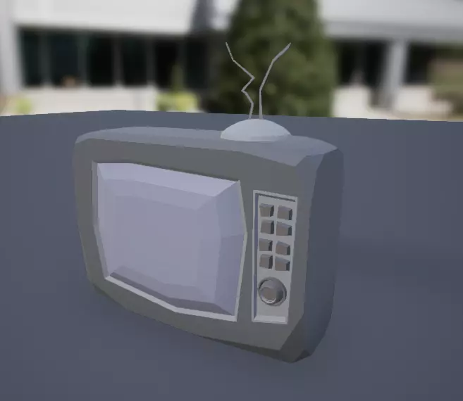 Low Poly Retro TV 1990s With Remote Low-poly 3D model