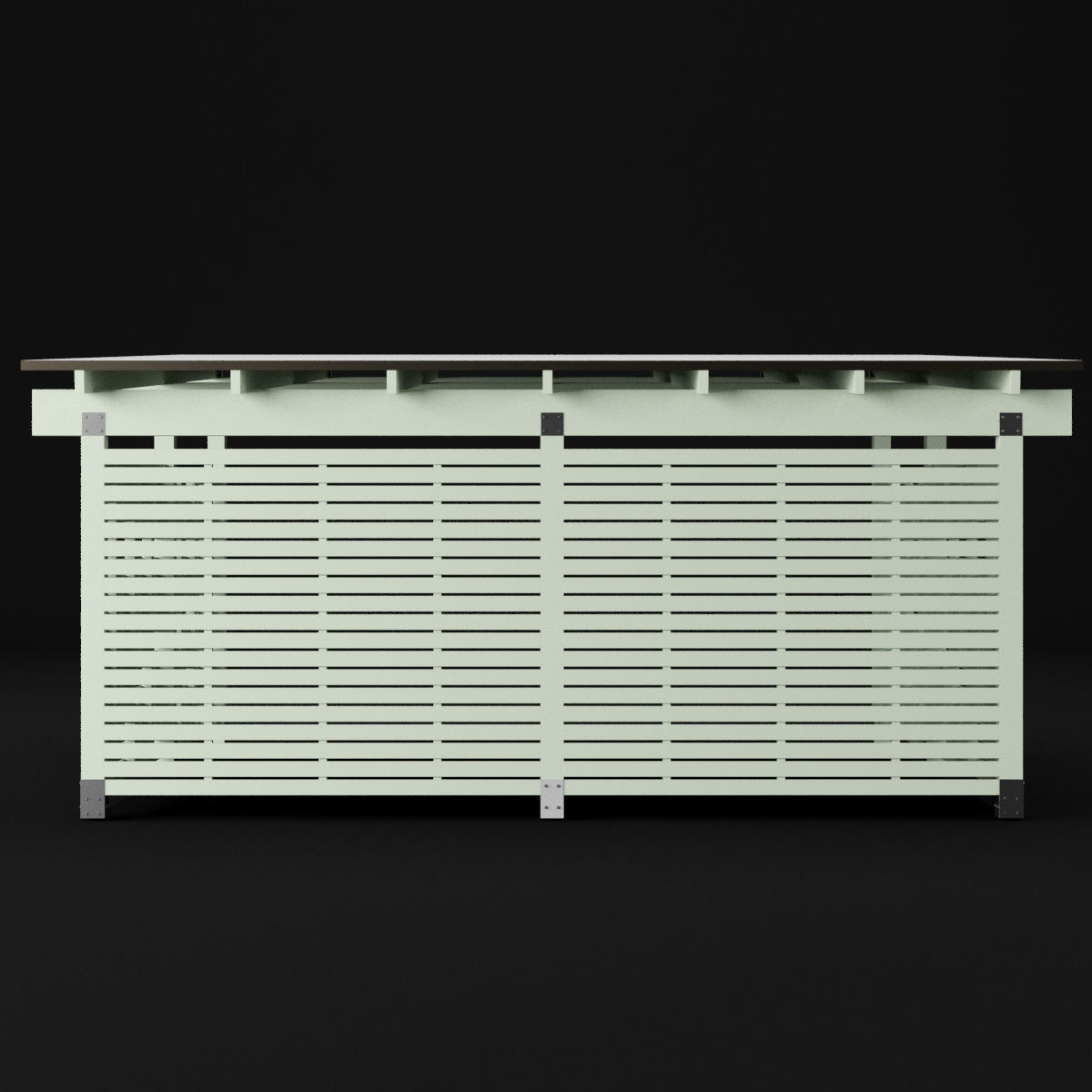 Woden carport 5 3D model_12