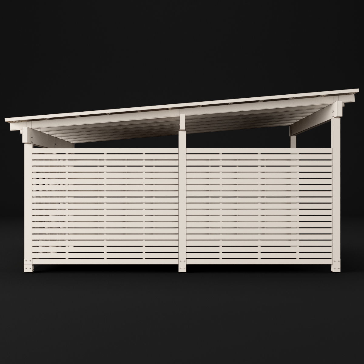 Woden carport 5 3D model_6