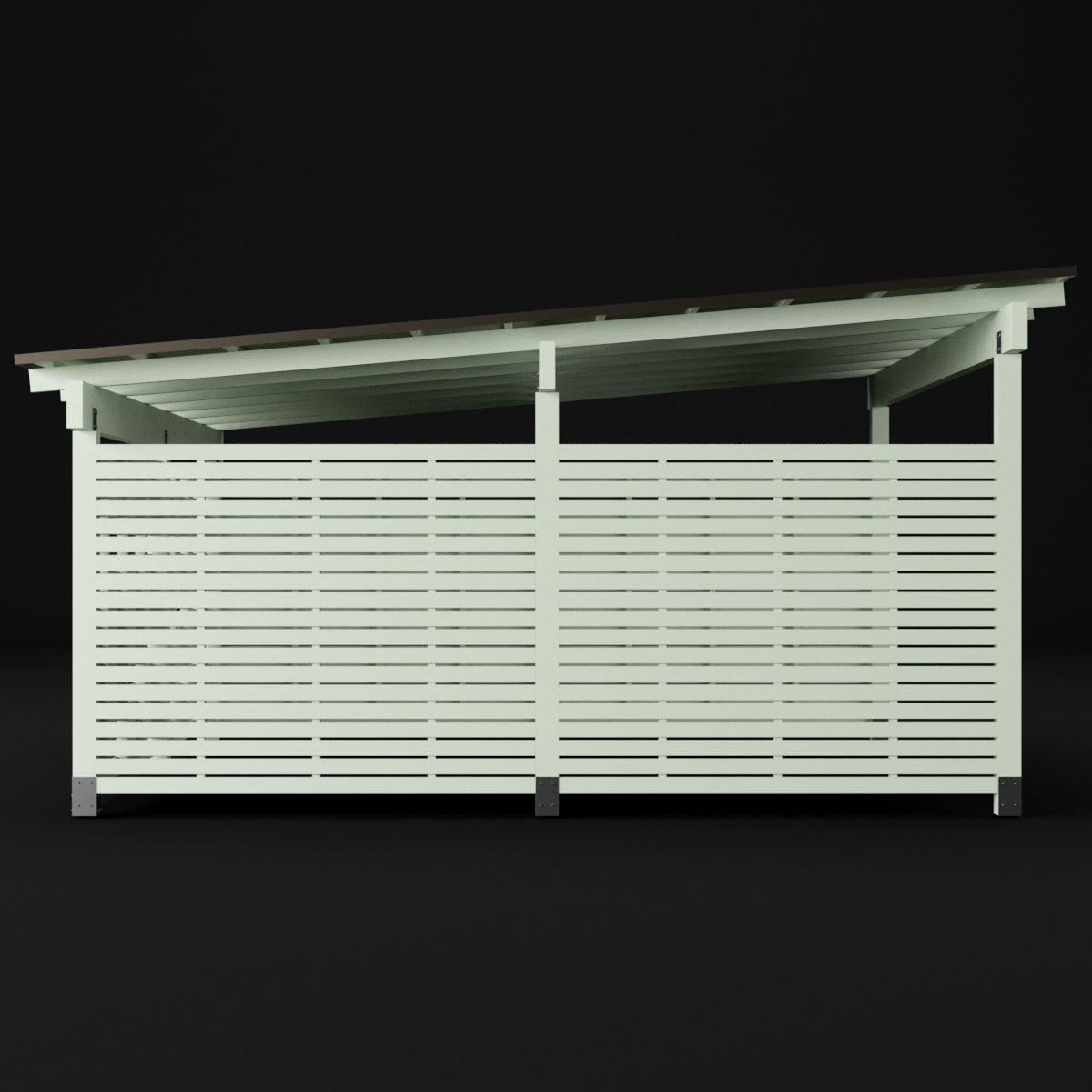 Woden carport 5 3D model_5