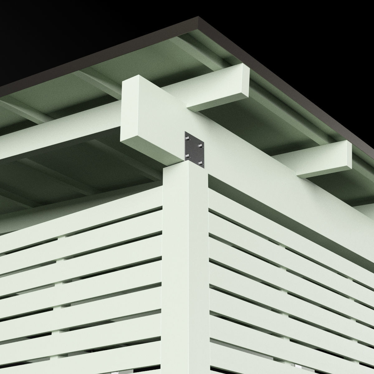Woden carport 5 3D model_18