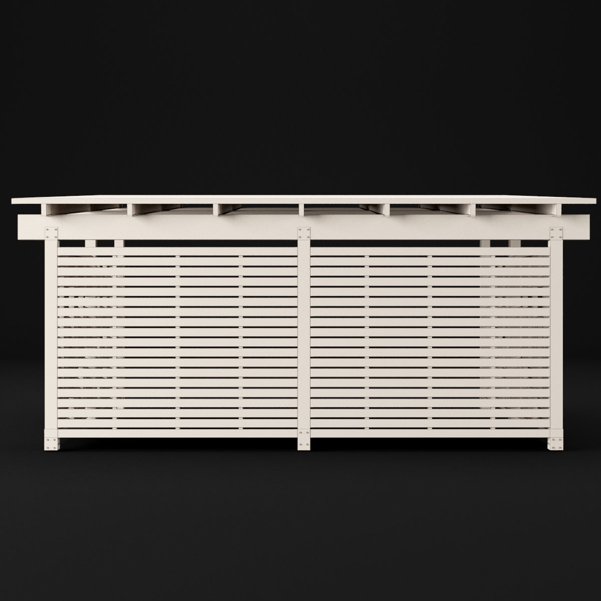 Woden carport 5 3D model_13