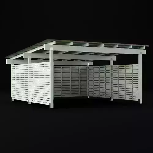 Woden carport 5 3D model