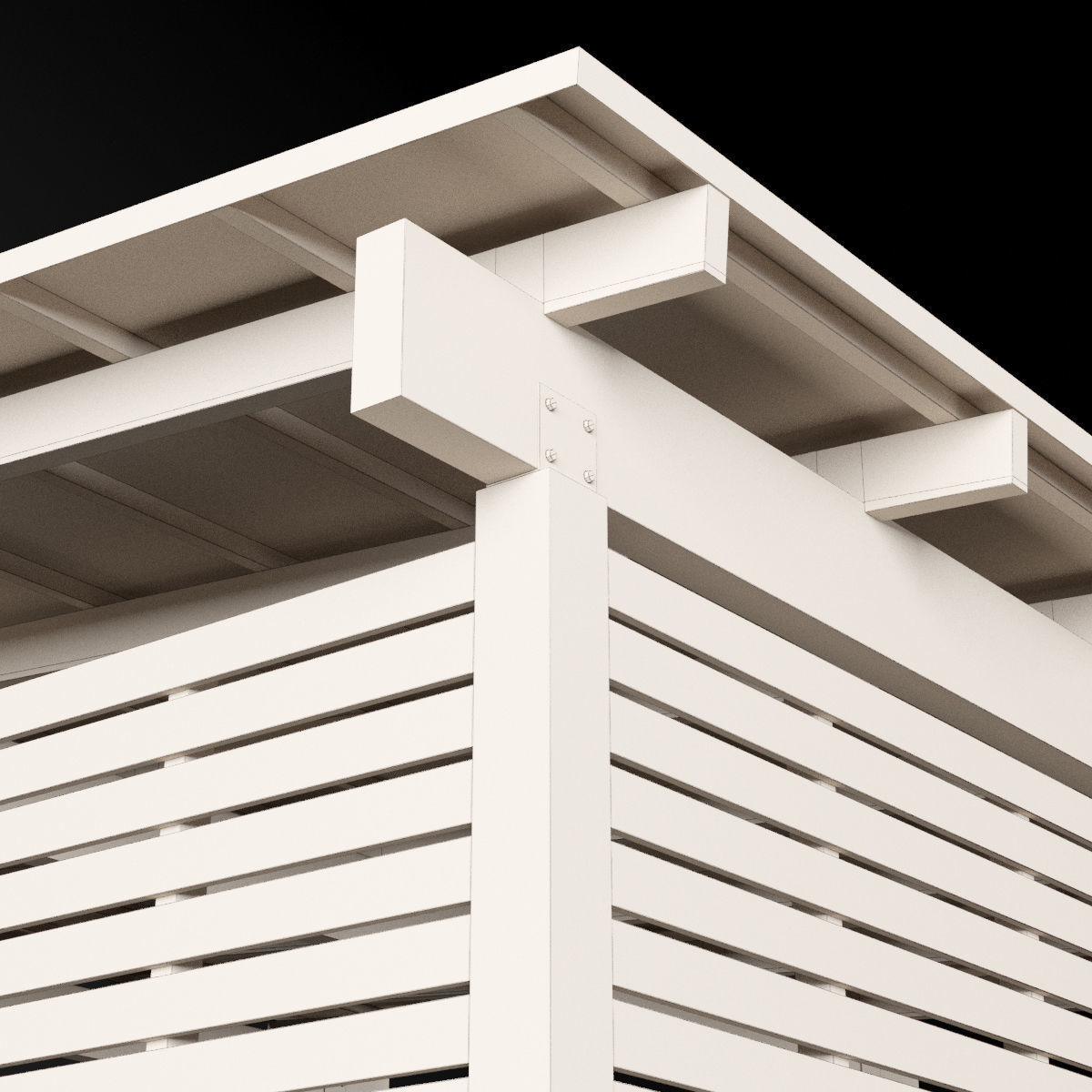 Woden carport 5 3D model_19