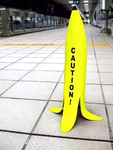 Banana Wet Sign Caution  3D print model