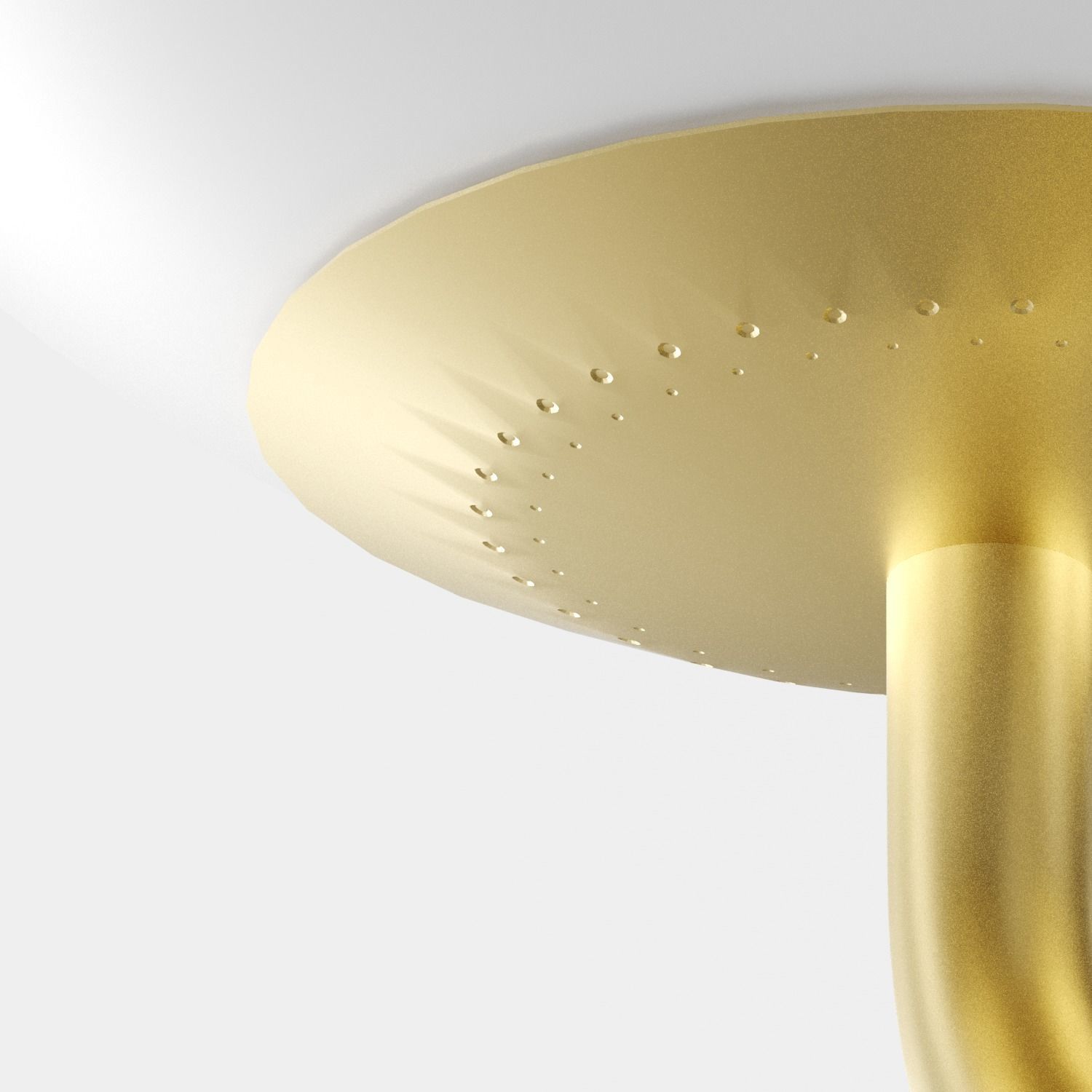 Modern brass and opal glass chandelier Laredoute MORICIO 3D model_3