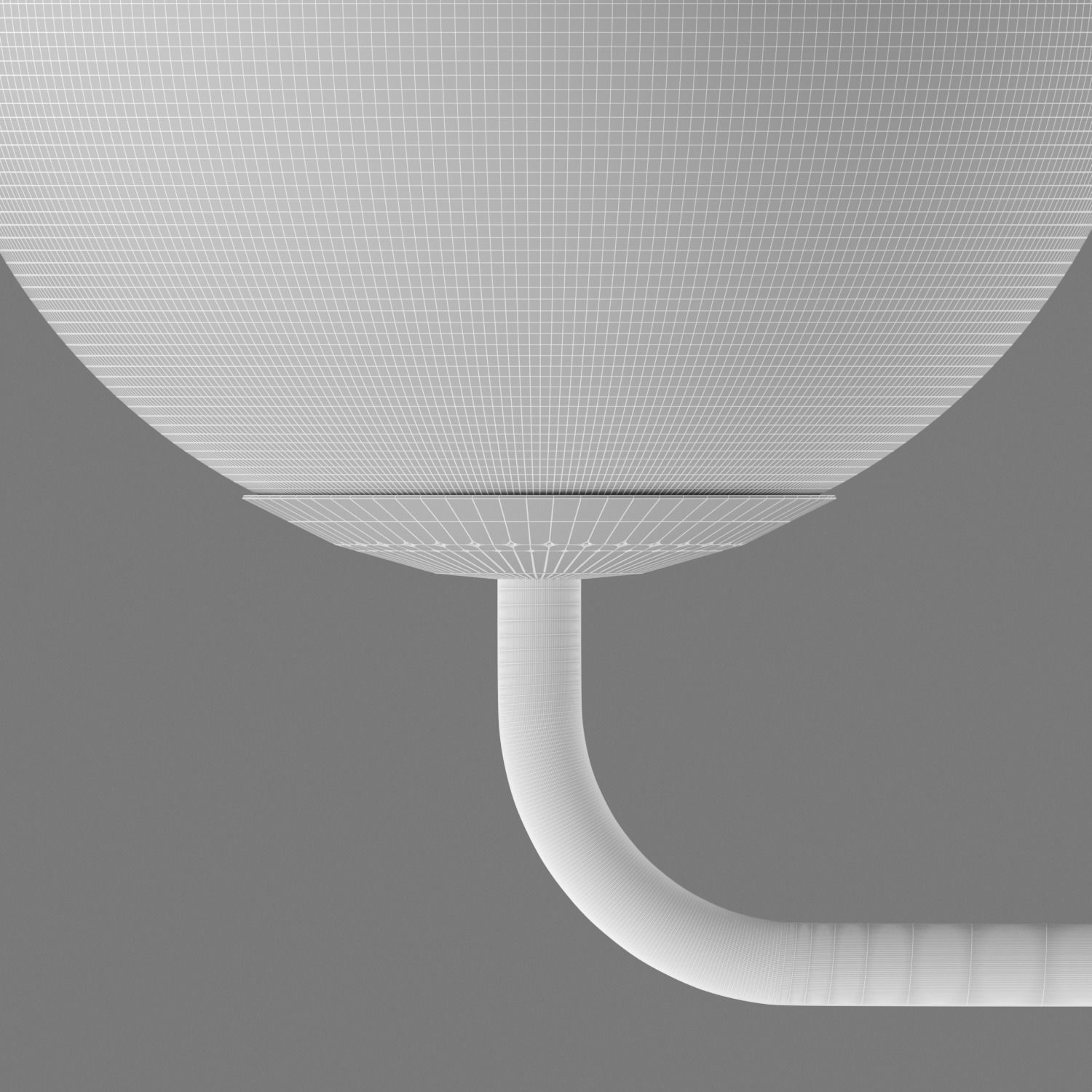 Modern brass and opal glass chandelier Laredoute MORICIO 3D model_7