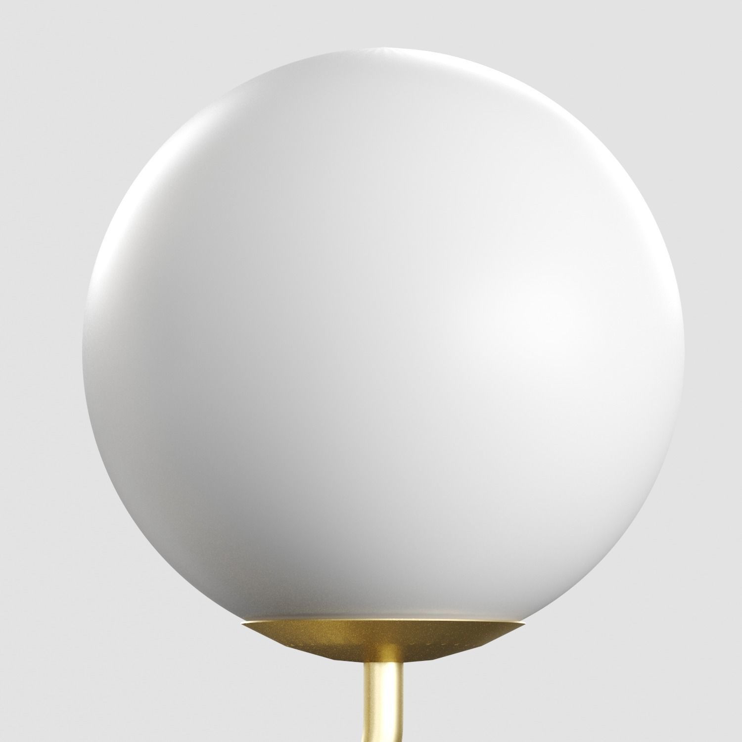 Modern brass and opal glass chandelier Laredoute MORICIO 3D model_1