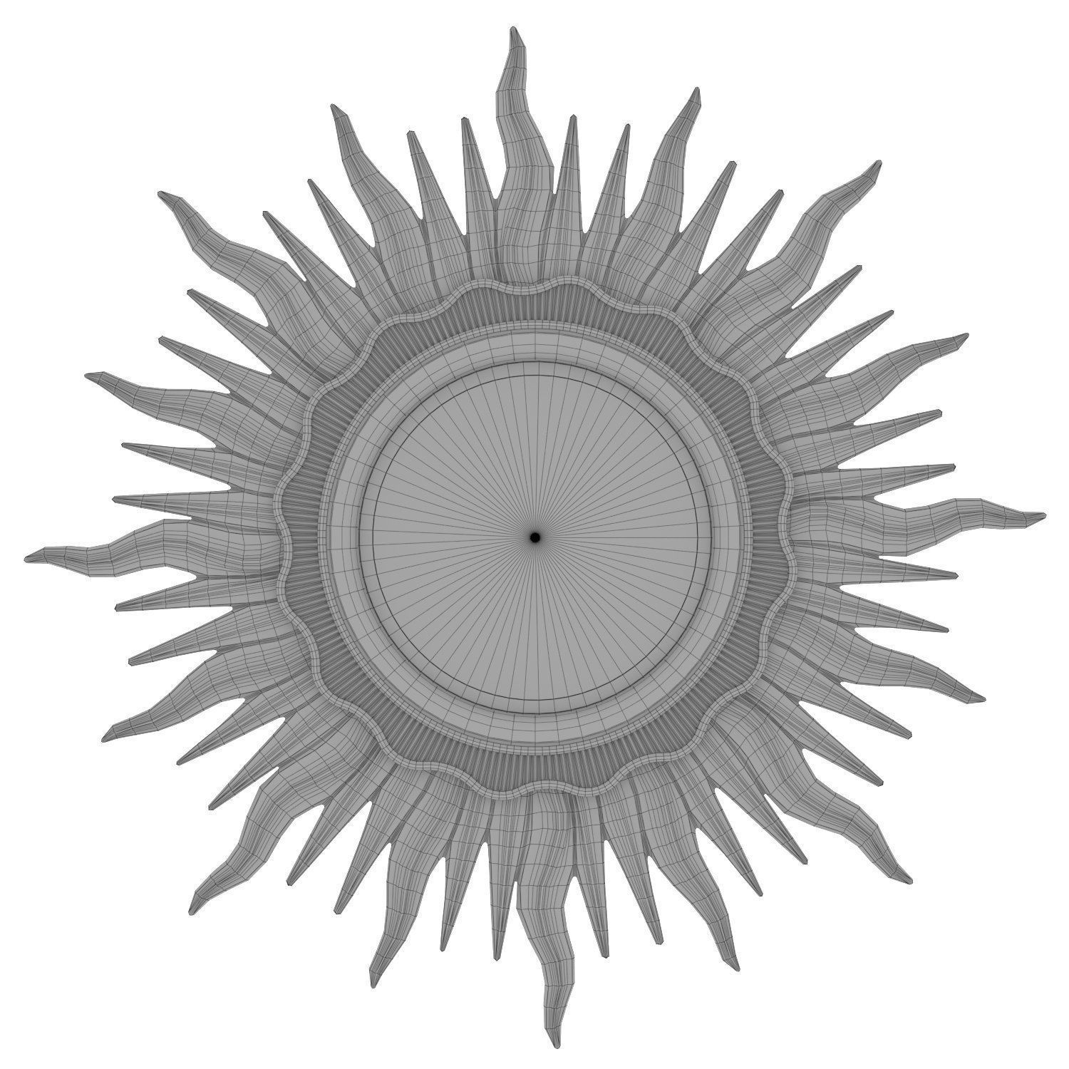 Mirror Sun Astro Low-poly 3D model_2