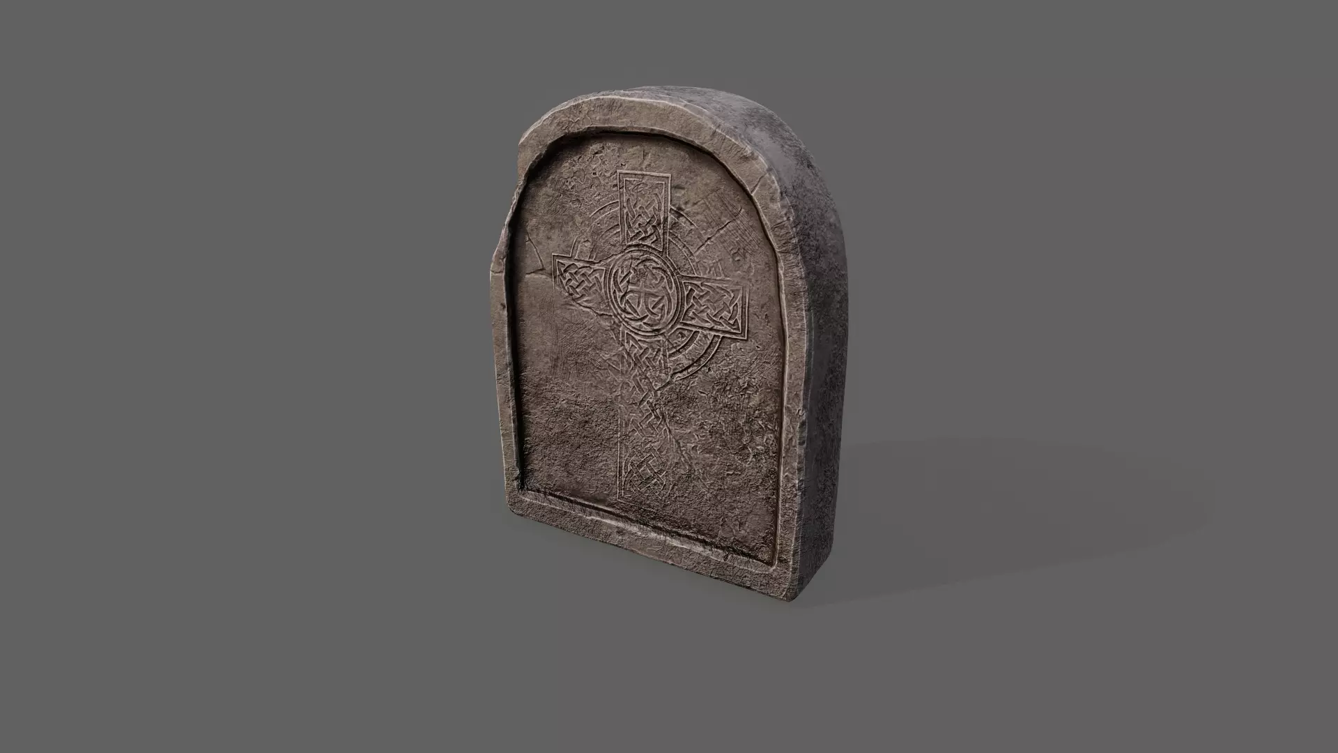 Tombstone PBR asset 3D model_0