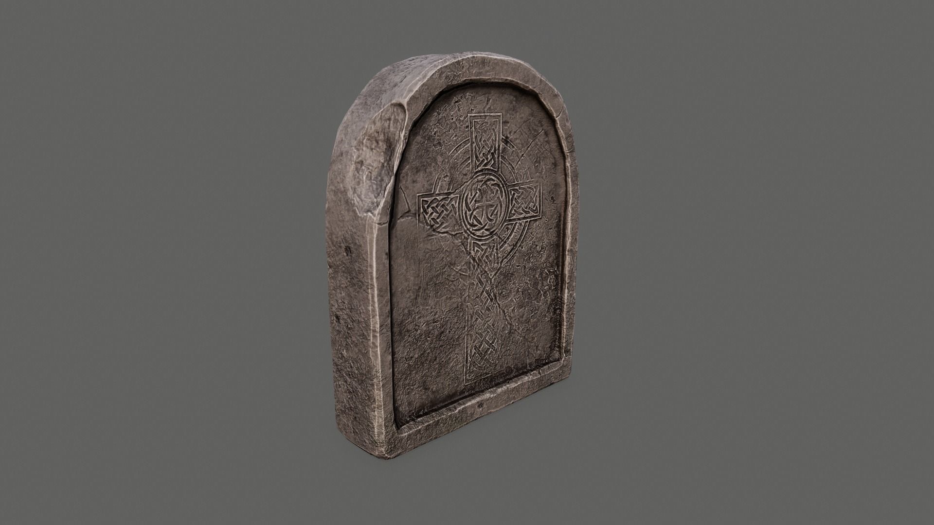 Tombstone PBR asset 3D model_3