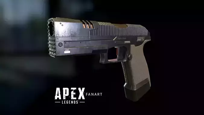 P2020 Pistol from Apex Legends Low-poly 3D model