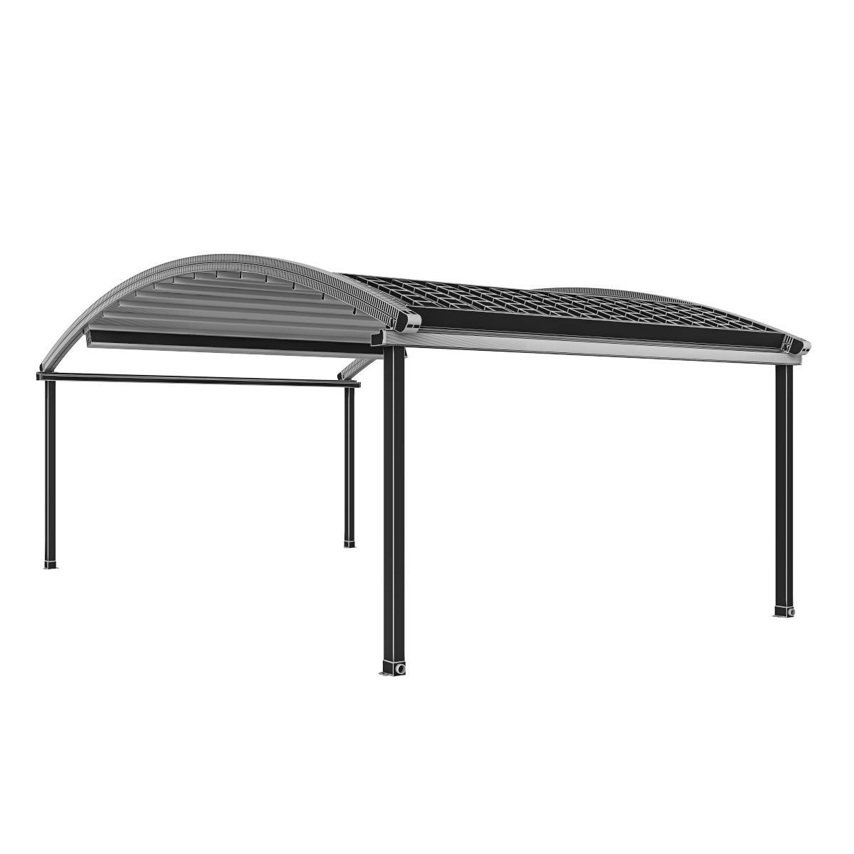 Motorized Pergola 4 worn steel 3D model_36