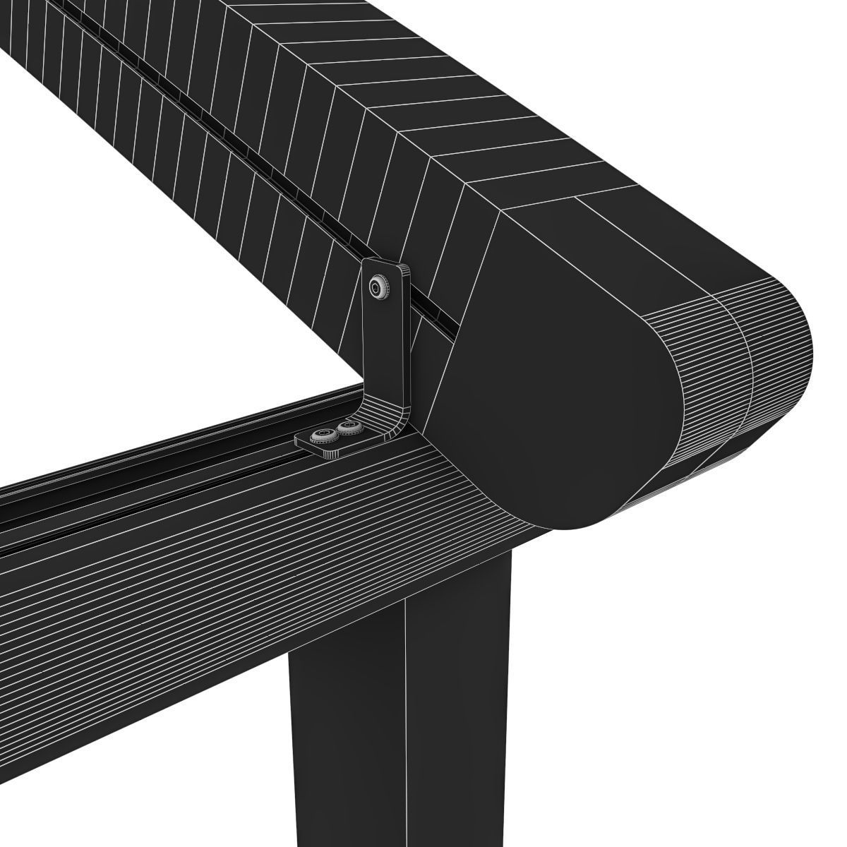 Motorized Pergola 4 worn steel 3D model_21