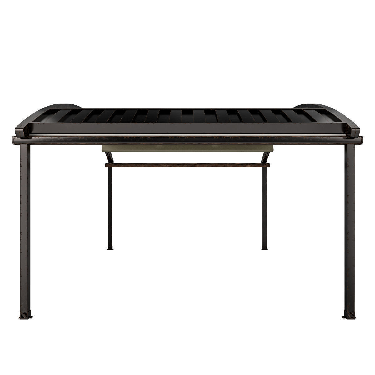 Motorized Pergola 4 worn steel 3D model_32