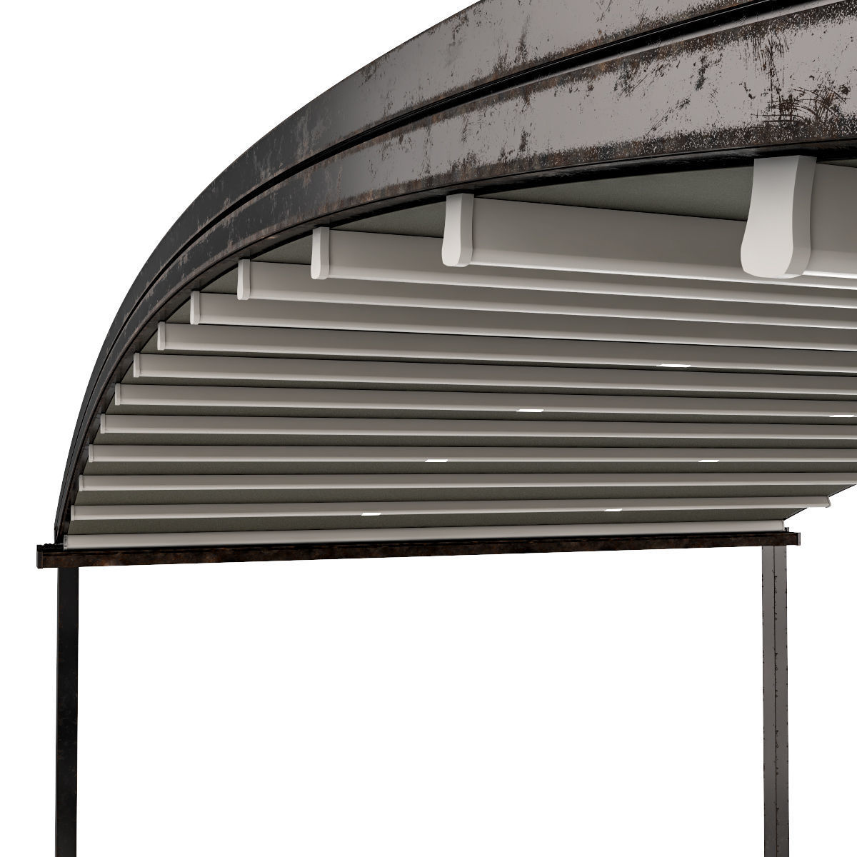 Motorized Pergola 4 worn steel 3D model_61