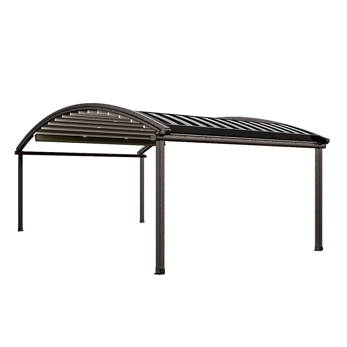 Motorized Pergola 4 worn steel 3D model_29