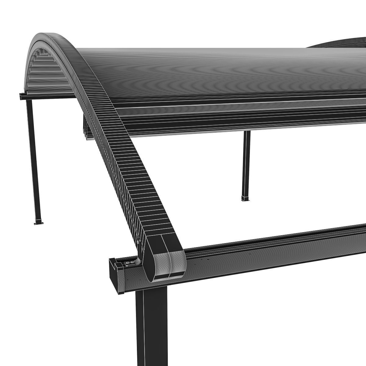 Motorized Pergola 4 worn steel 3D model_68