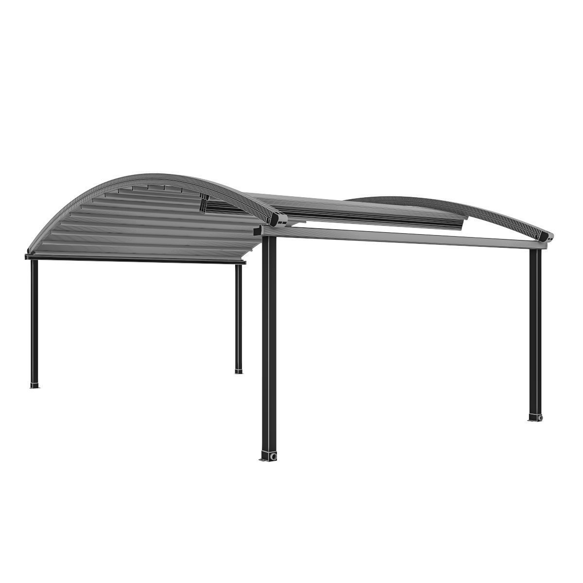 Motorized Pergola 4 worn steel 3D model_69