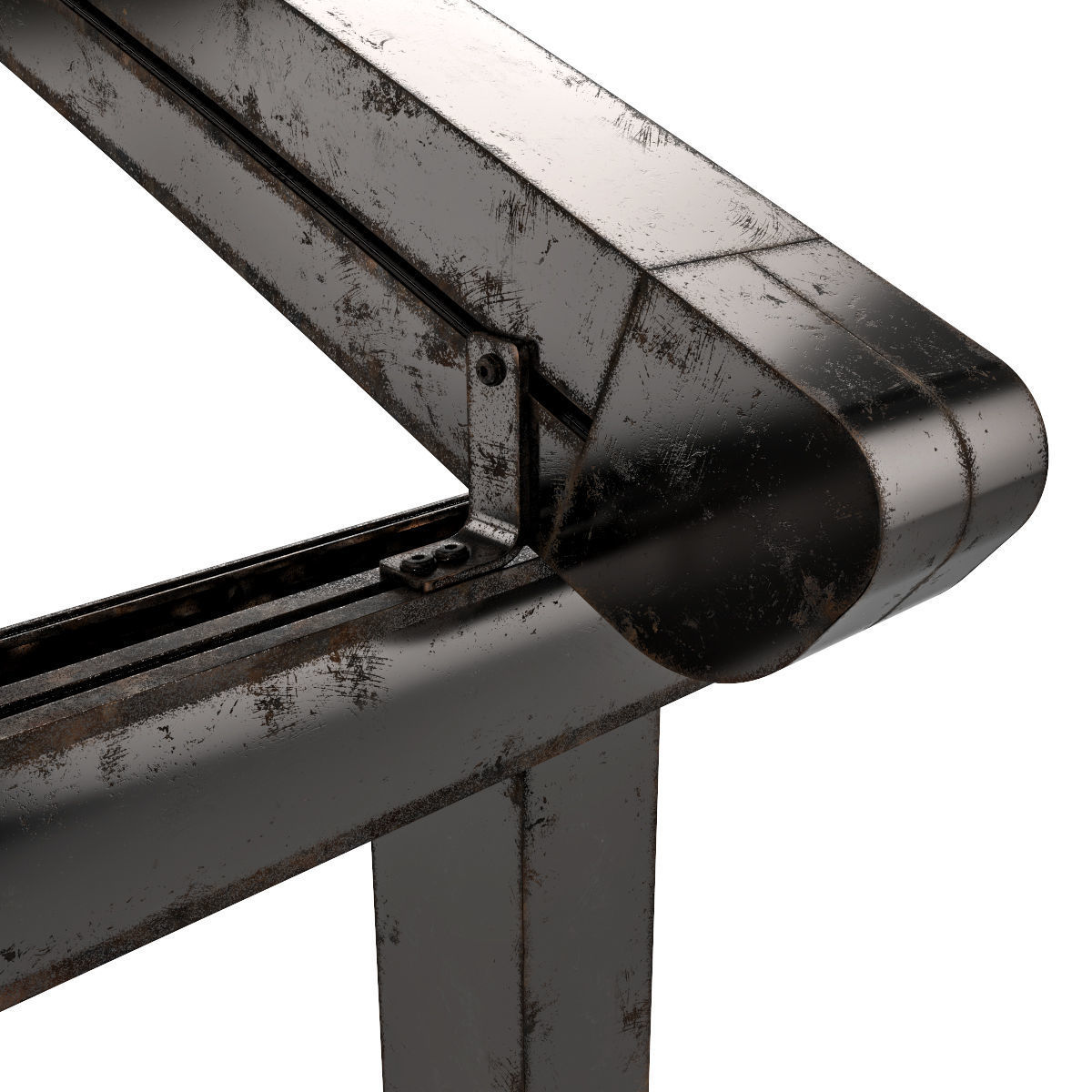 Motorized Pergola 4 worn steel 3D model_9