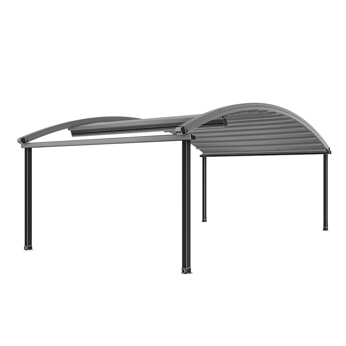 Motorized Pergola 4 worn steel 3D model_13