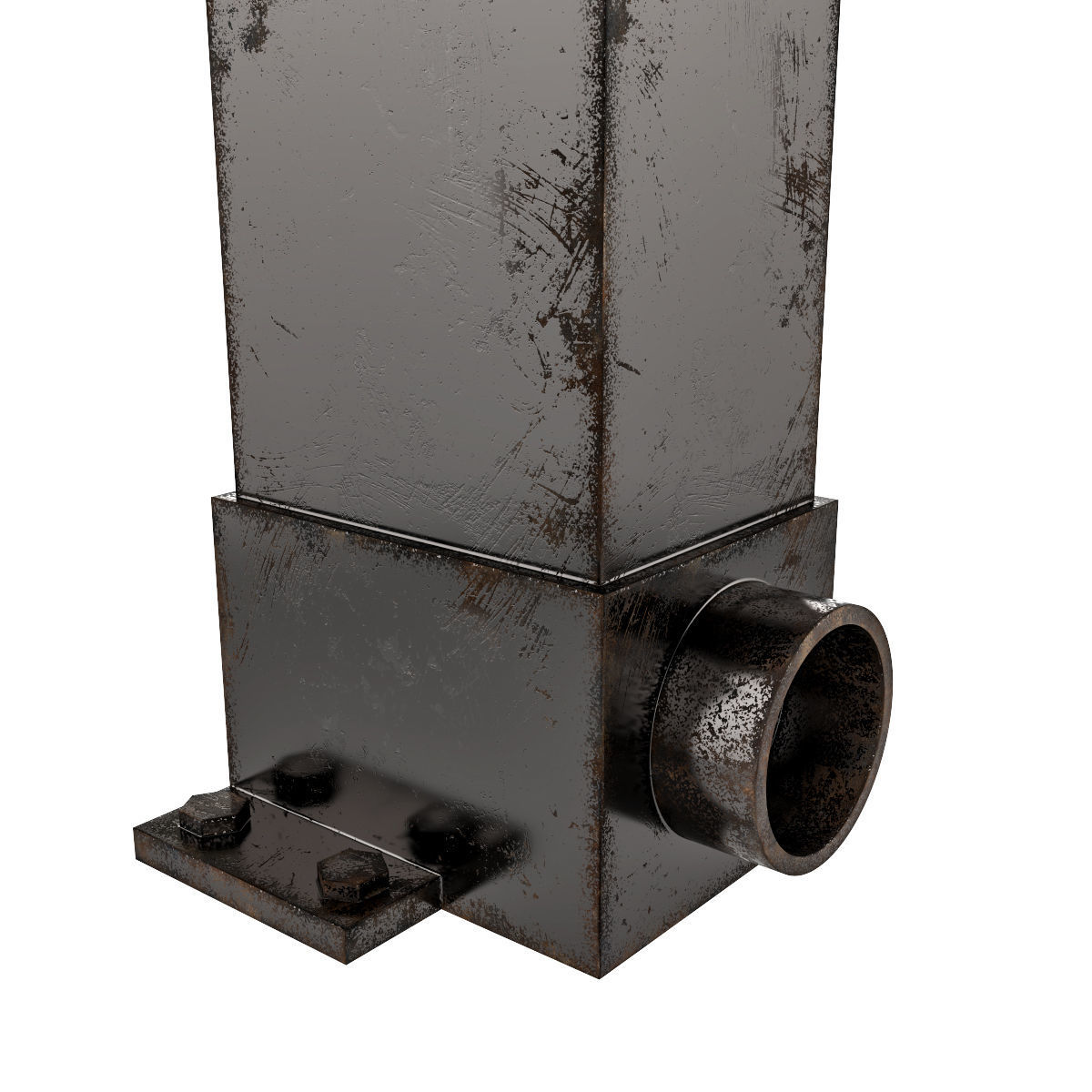 Motorized Pergola 4 worn steel 3D model_8