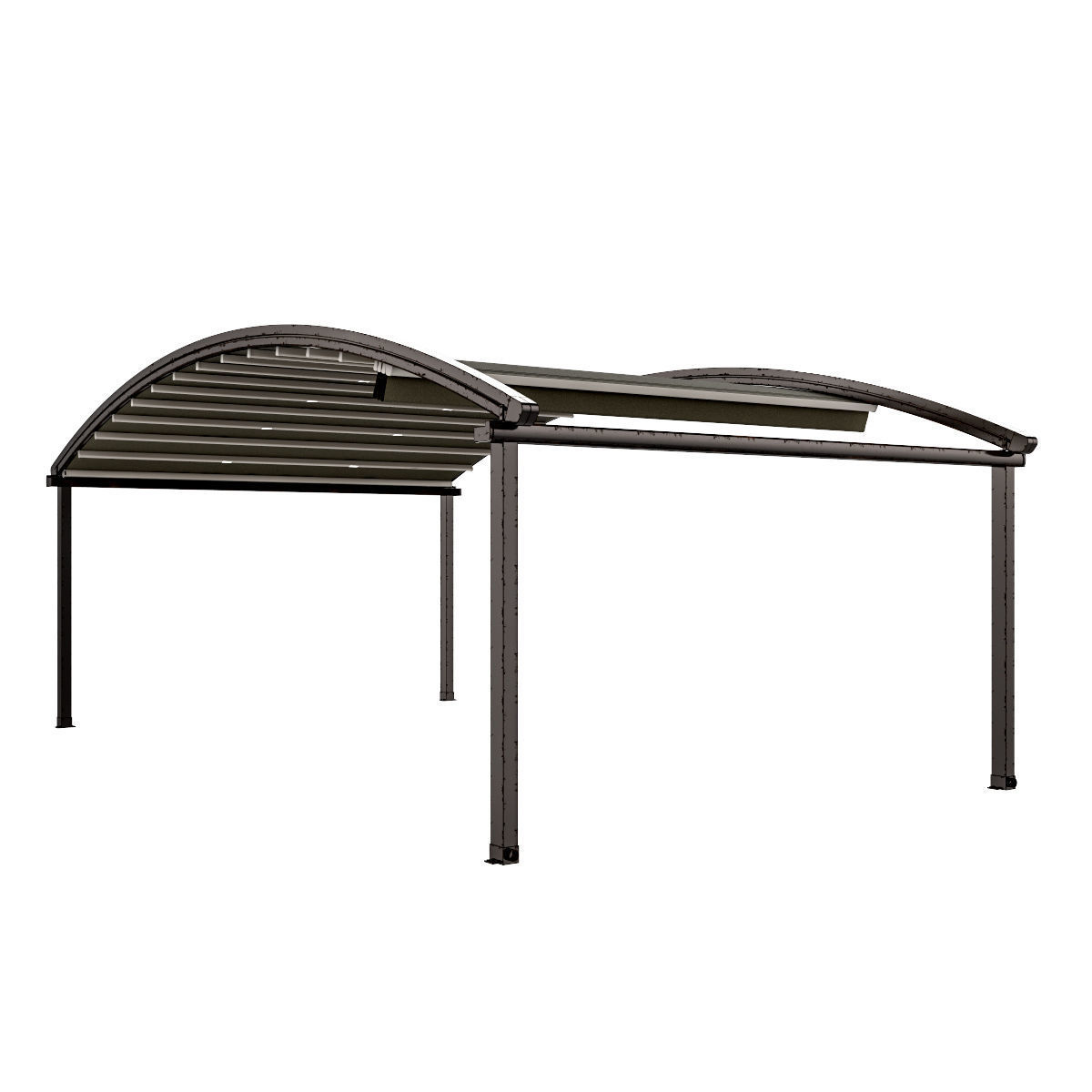 Motorized Pergola 4 worn steel 3D model_30