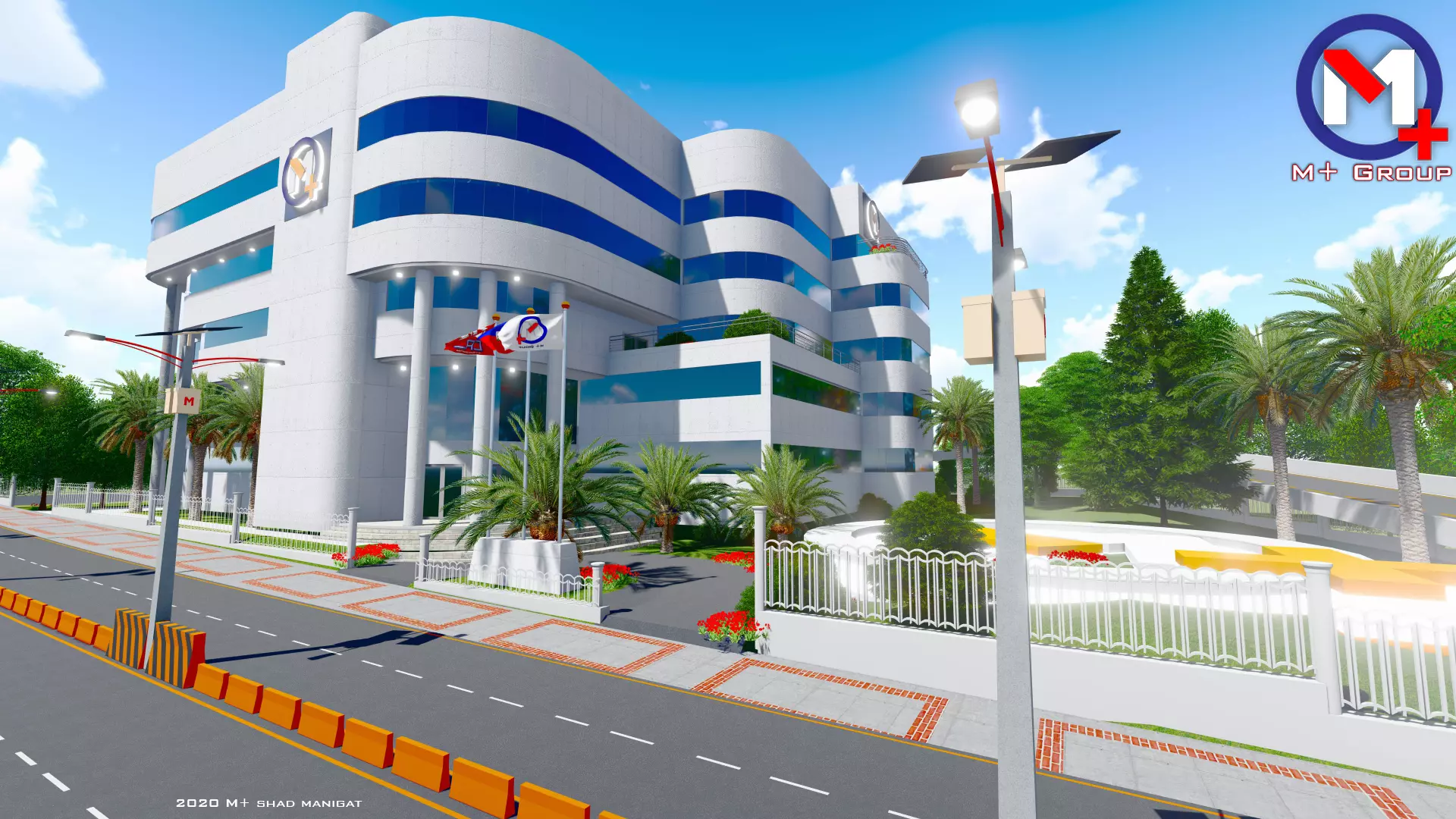 Modern Bank Aerchitecture M Model 3D model