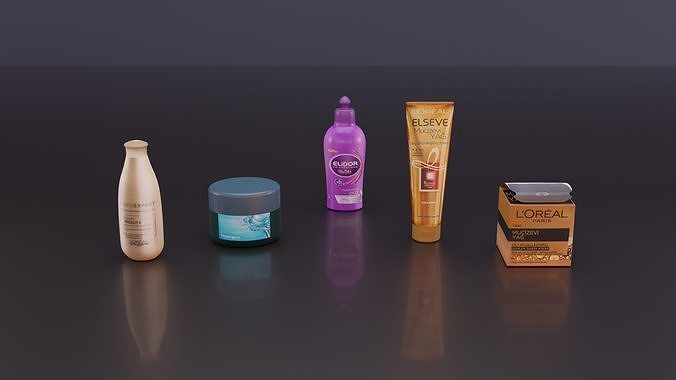 Cosmetics Low-poly 3D model