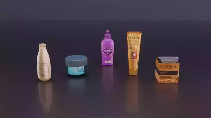 Cosmetics Low-poly 3D model