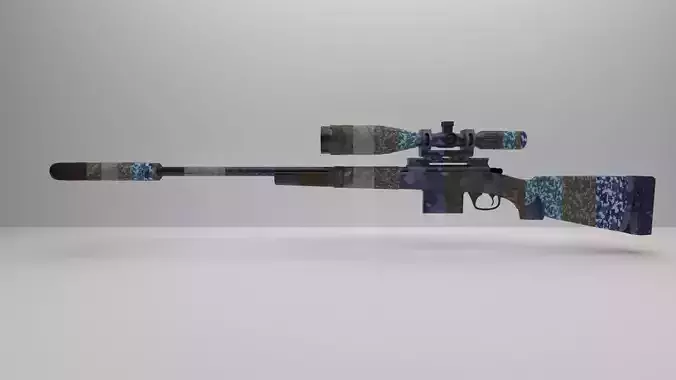M24 Sniper Rifle Low-poly 3D model