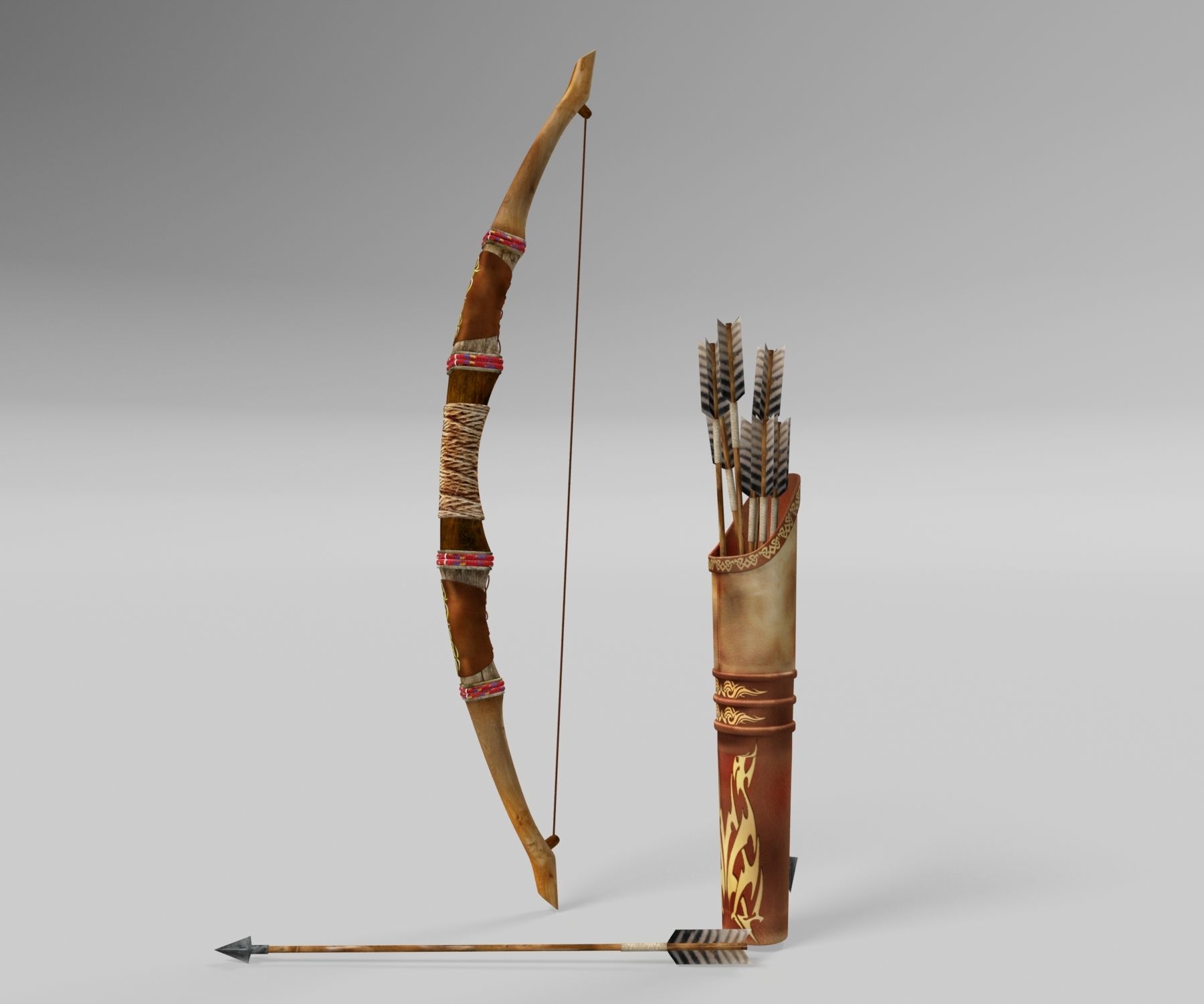 Bow And Arrow 3d Model CGTrader