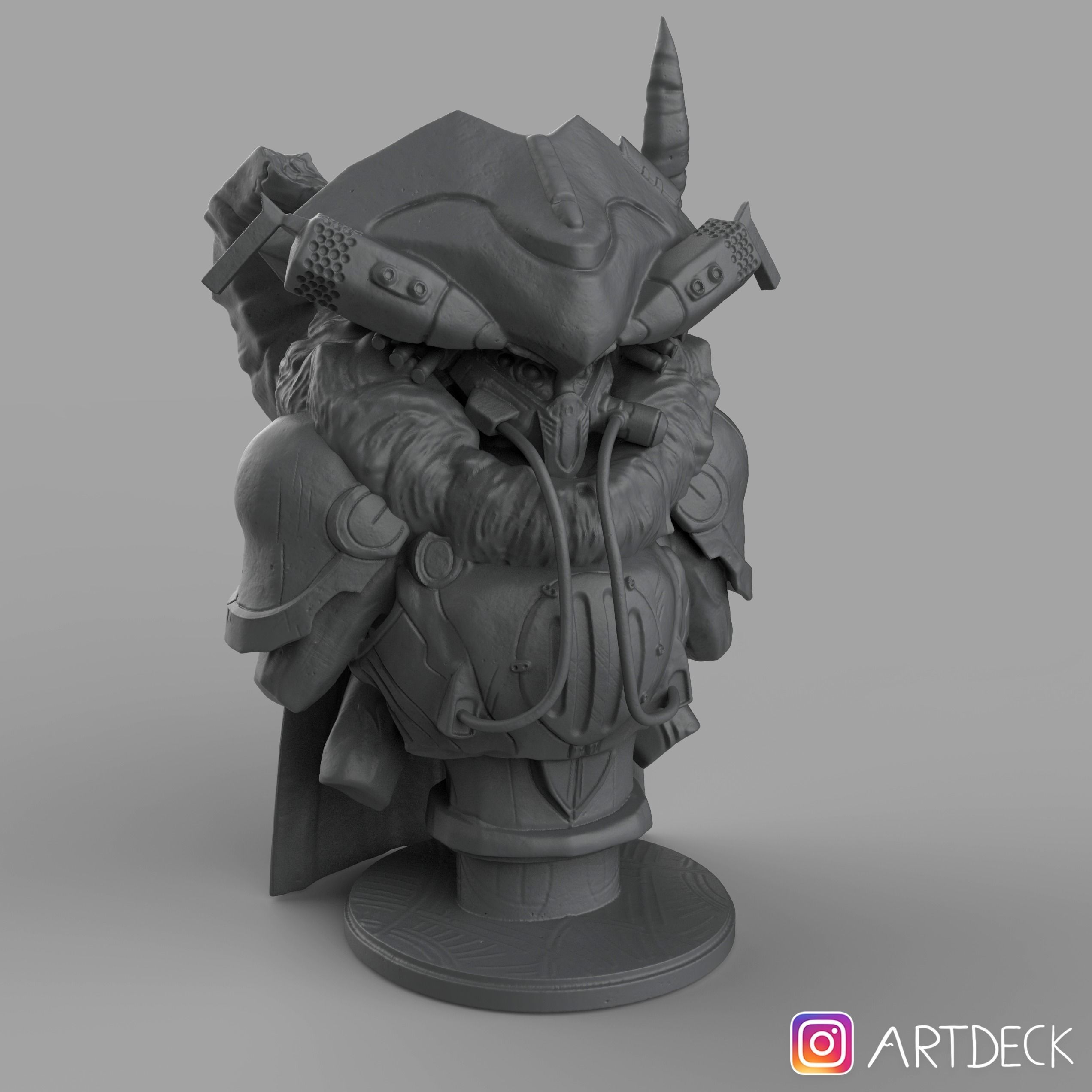 Skolas bust of character from game dota Free 3D print model_5