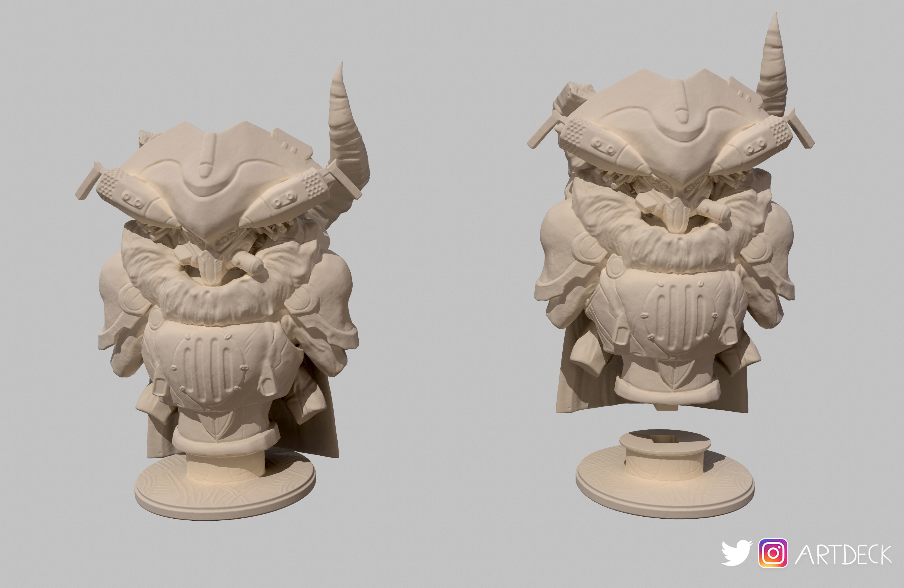 Skolas bust of character from game dota Free 3D print model_3
