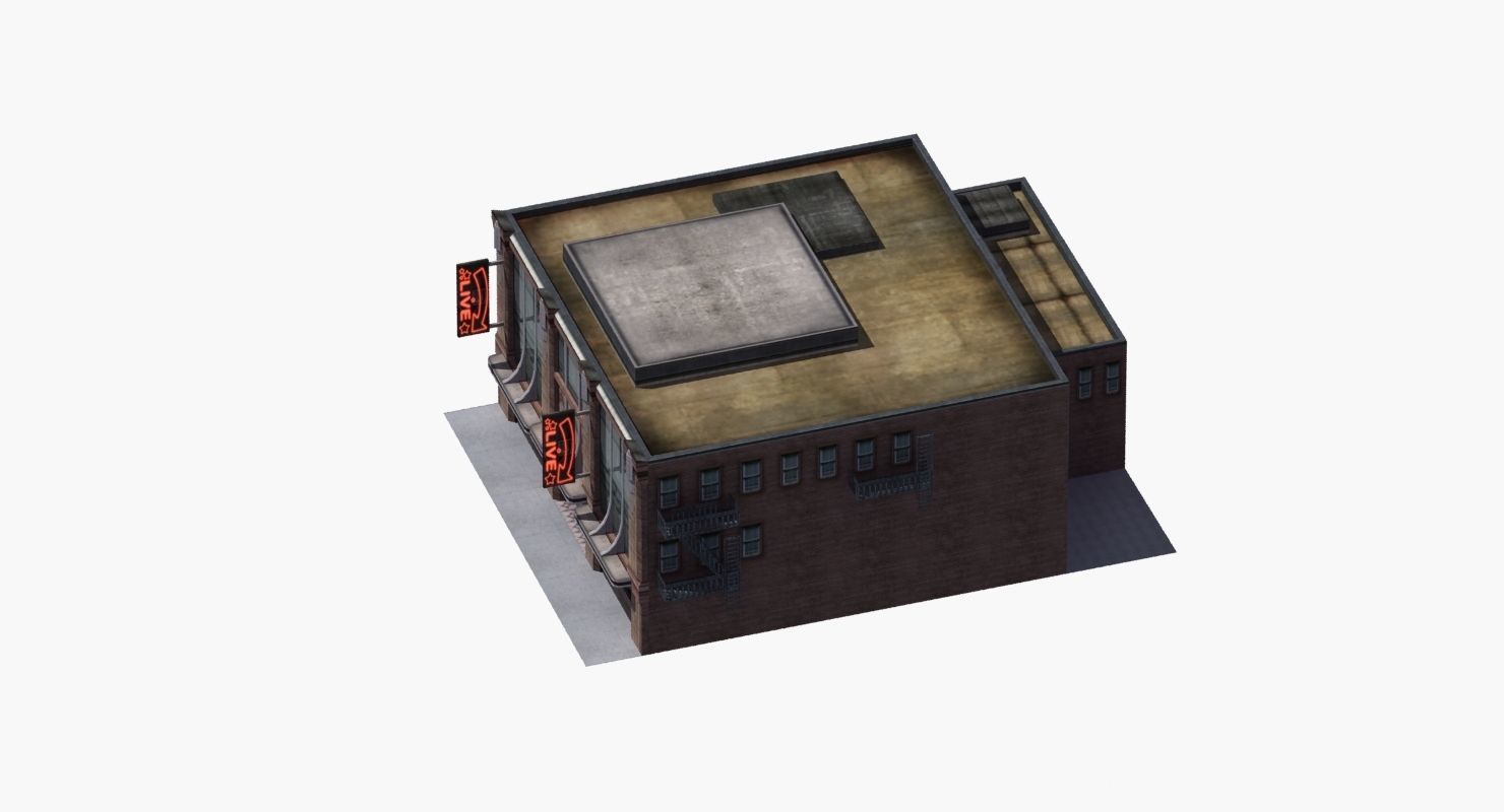 Nightclub Music Venue Low-poly 3D model_34