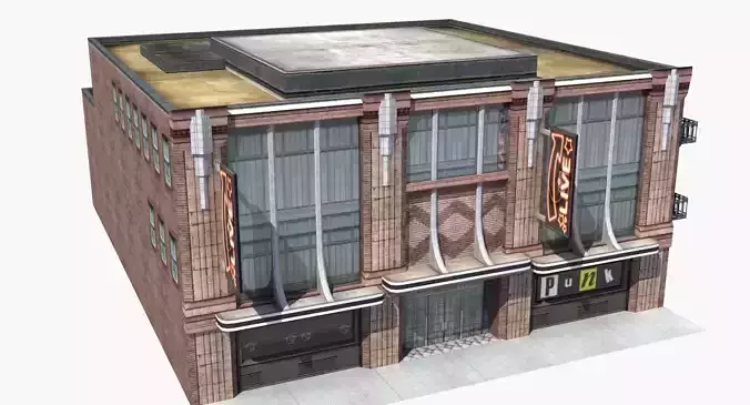 Nightclub Music Venue Low-poly 3D model