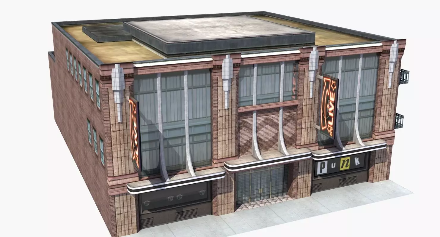 Nightclub Music Venue Low-poly 3D model_0