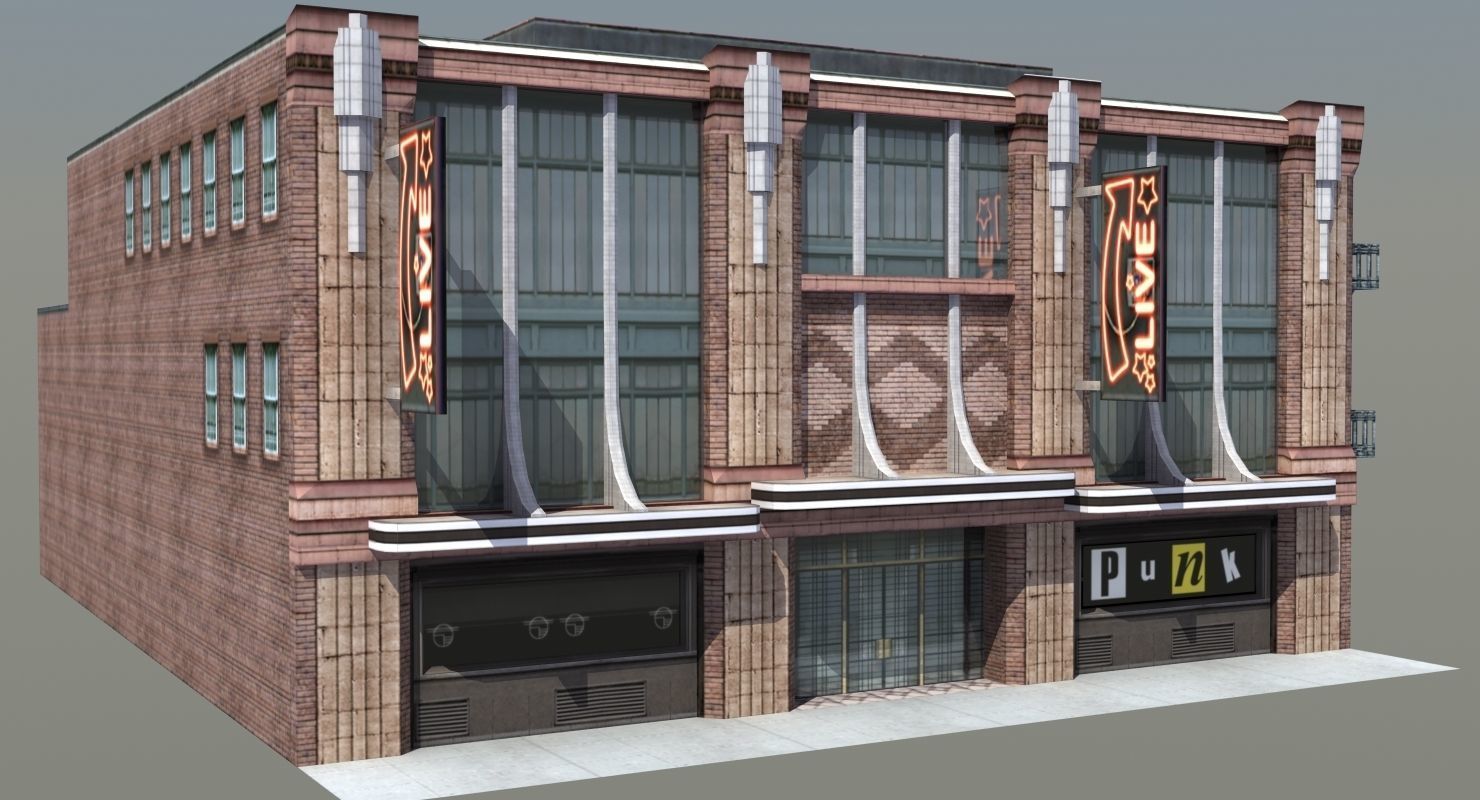 Nightclub Music Venue Low-poly 3D model_3
