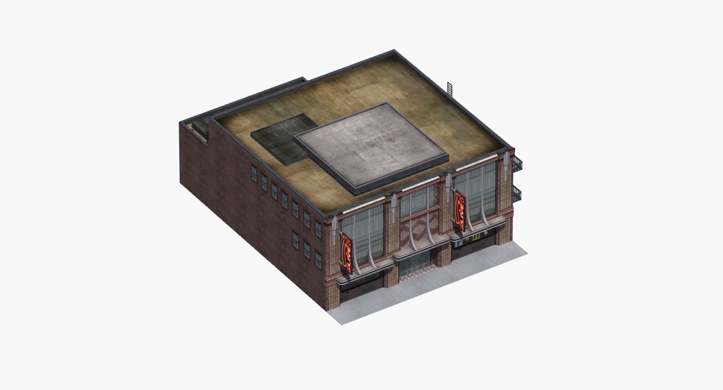 Nightclub Music Venue Low-poly 3D model_37