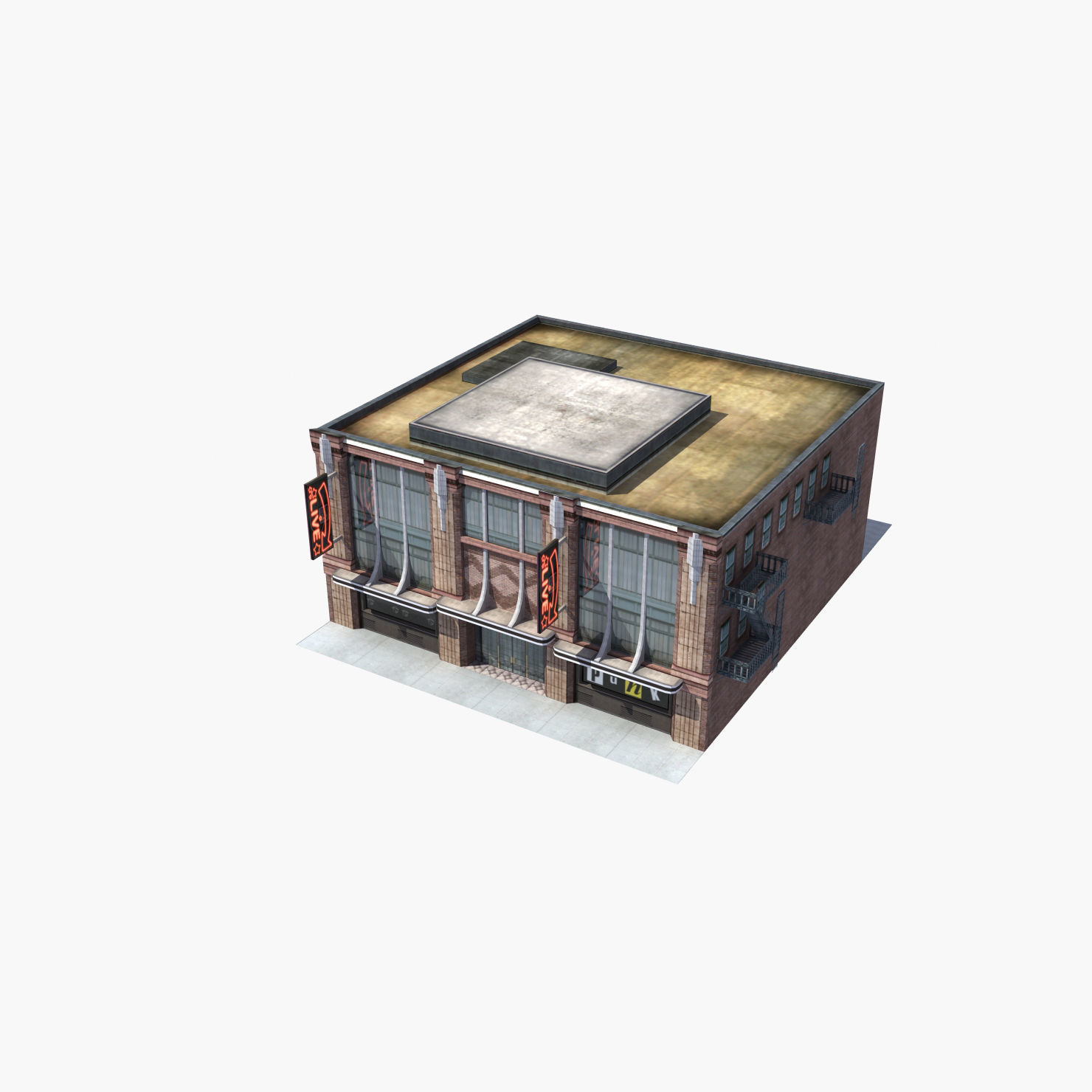Nightclub Music Venue Low-poly 3D model_18