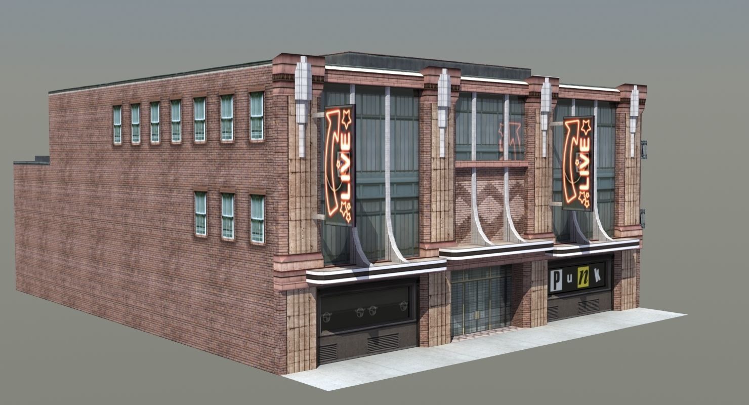 Nightclub Music Venue Low-poly 3D model_8