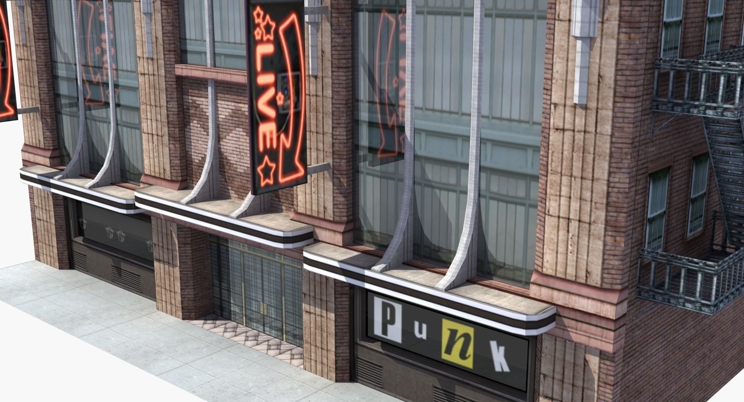 Nightclub Music Venue Low-poly 3D model_11