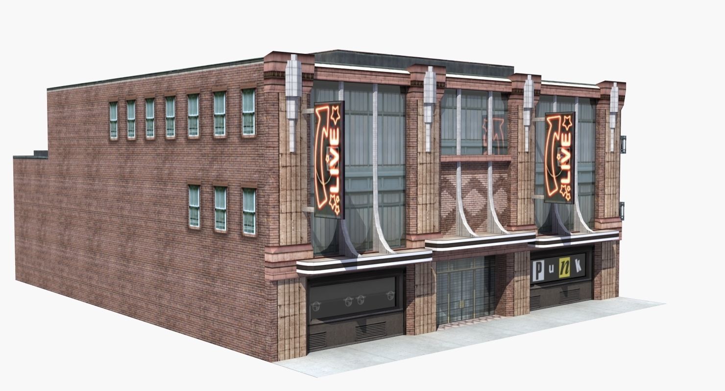Nightclub Music Venue Low-poly 3D model_10