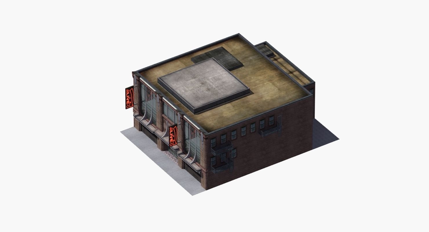 Nightclub Music Venue Low-poly 3D model_44